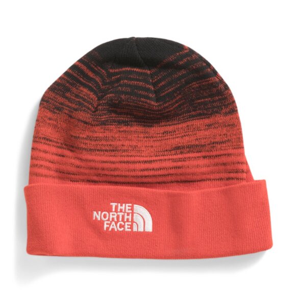 NEW THE NORTH FACE Dock Worker Recycled Beanie Fiery Red/tnf Black unisex 168mn - Picture 2 of 4